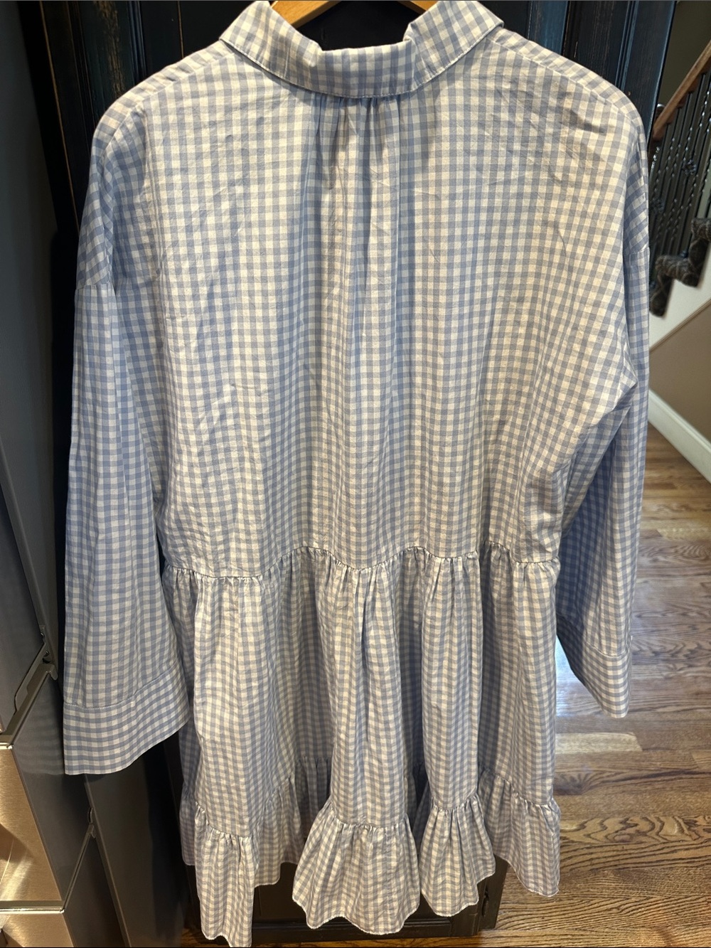 byTiMO Light Blue & White Gingham Button-Up Western Dress - Picture 6 of 16